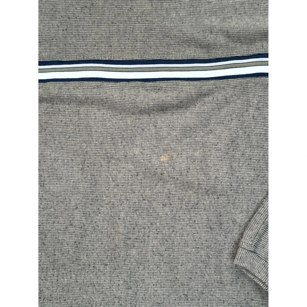 Retro Gear Mens‎ Large Sweater Olive Brown Striped Long Sleeve Y2K Cotton Blend